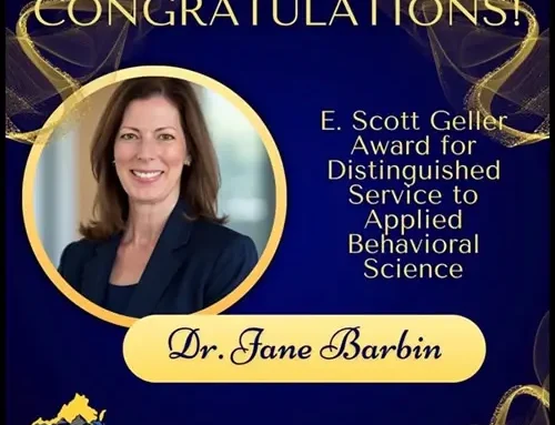 Dr. Barbin Receives Prestigious E. Scott Geller Award